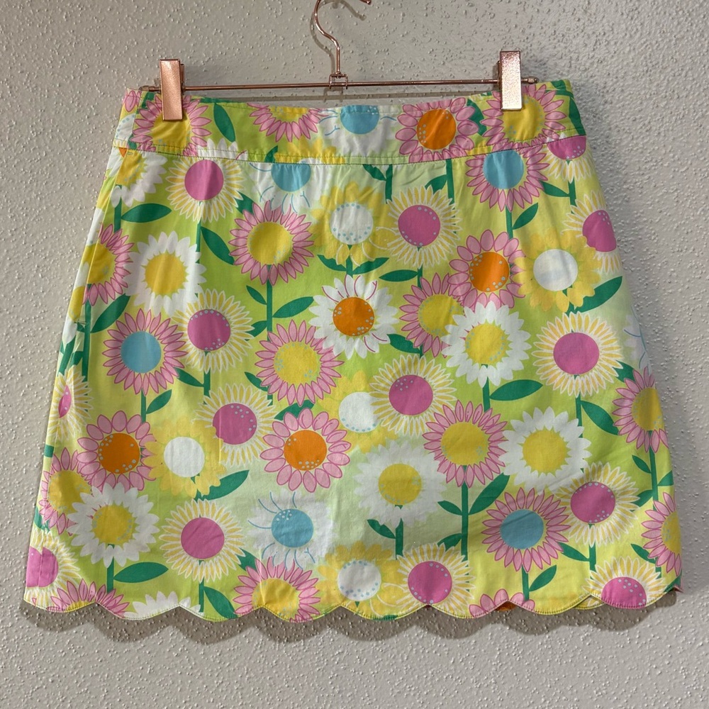Lilly Pulitzer Callahan Floral Scalloped Hem Skort Size 6 Daisy Print